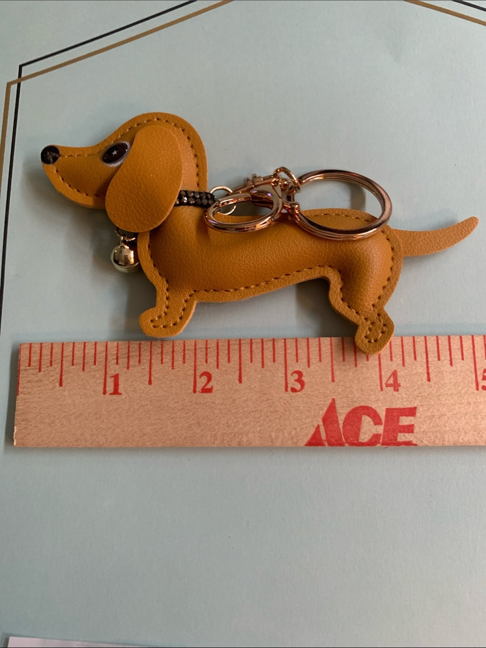 Dachshund Dog Keychain Charm with Bell - Picture 5 of 5